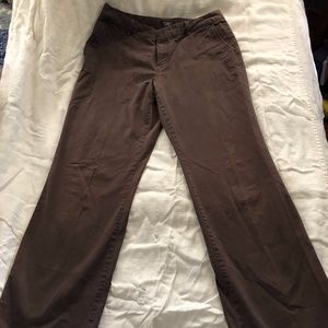 Eddie Bauer Wide Leg Twill Pants 12 Long